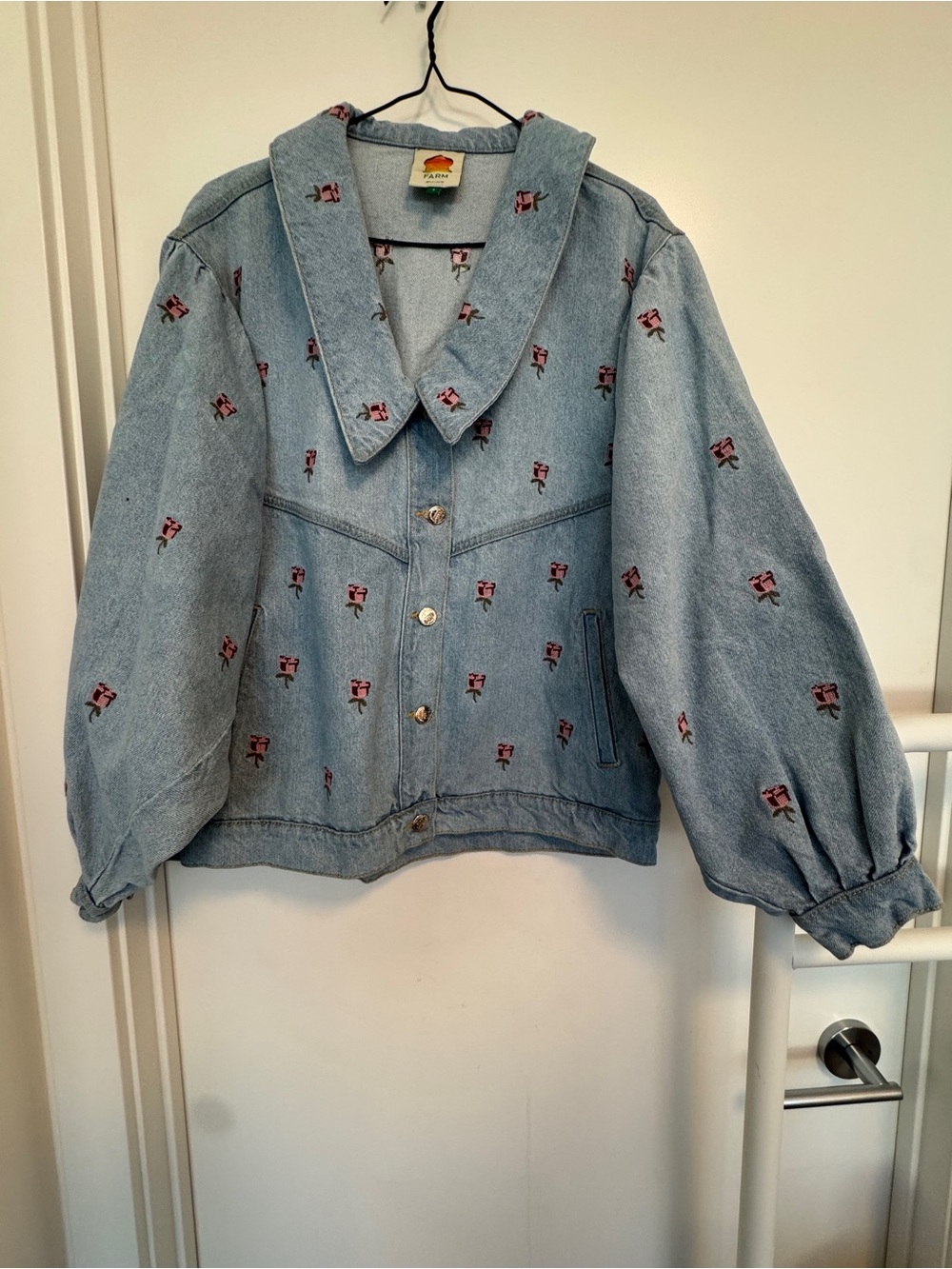 Farm Rio Rose Embroidered Denim
Jacket - Picture 12 of 16